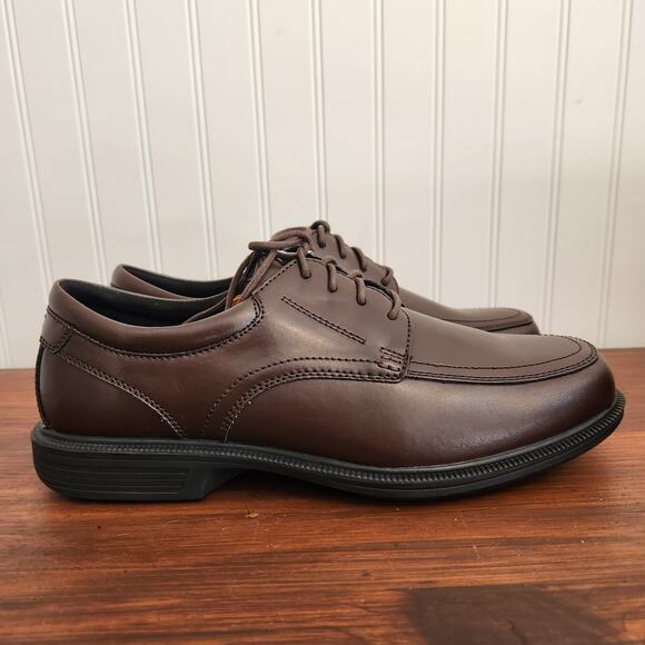 Nunn Bush Men\'s‎ Size 11 Wide Fit Kore Dark Brown Comfort Dress Shoes New